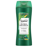 Suave Tea Tree & Hemp Seed Oil Revitalizing Shampoo, Paraben Free, 373-ml