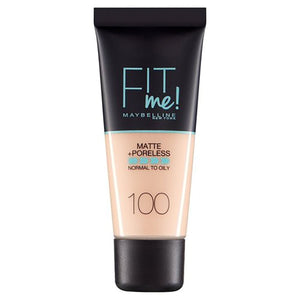 Maybelline - Fit Me Liquid Foundation Matte & Poreless - 100 Warm Ivory