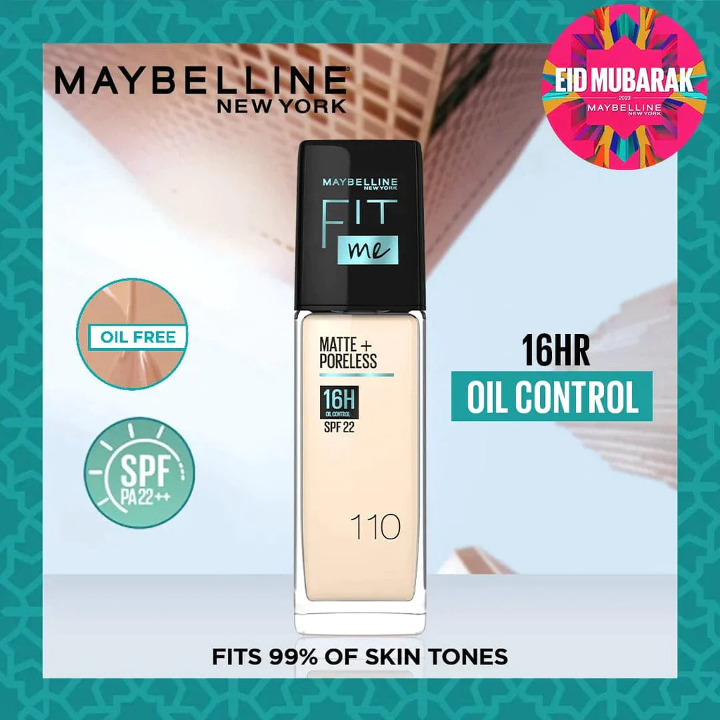 Maybelline Fit Me Matte & Poreless Liquid Foundation | Extra Coverage