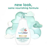 Baby Dove Sensitive Skin Care Wash For Bath Time Moisture and Hypoallergenic Washes Away Bacteria, fragrance-free 591ml