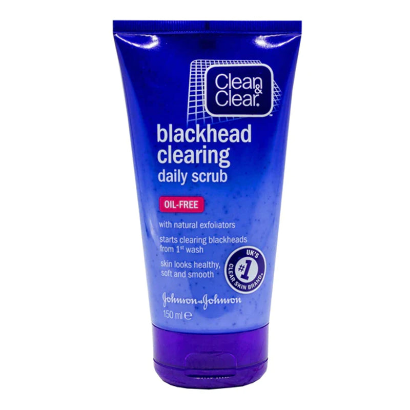 Clean Chear Clean & Clear Blackhead Clearing Daily Scrub Face Wash 150-ml ...