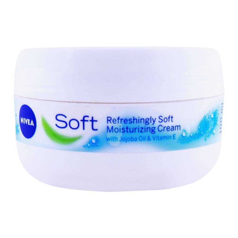 Nivea Soft Cream, Refreshingly Soft Moisturizing Cream, Body Cream, Face Cream, and Ha nd Cream  100-ml