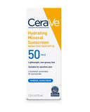 CeraVe Hydrating Mineral Face Sunscreen Lotion SPF 50 75-ml