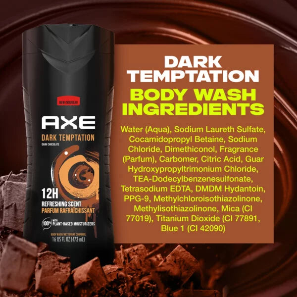 Axe Body Wash 12h Refreshing Scent Dark 473-ml