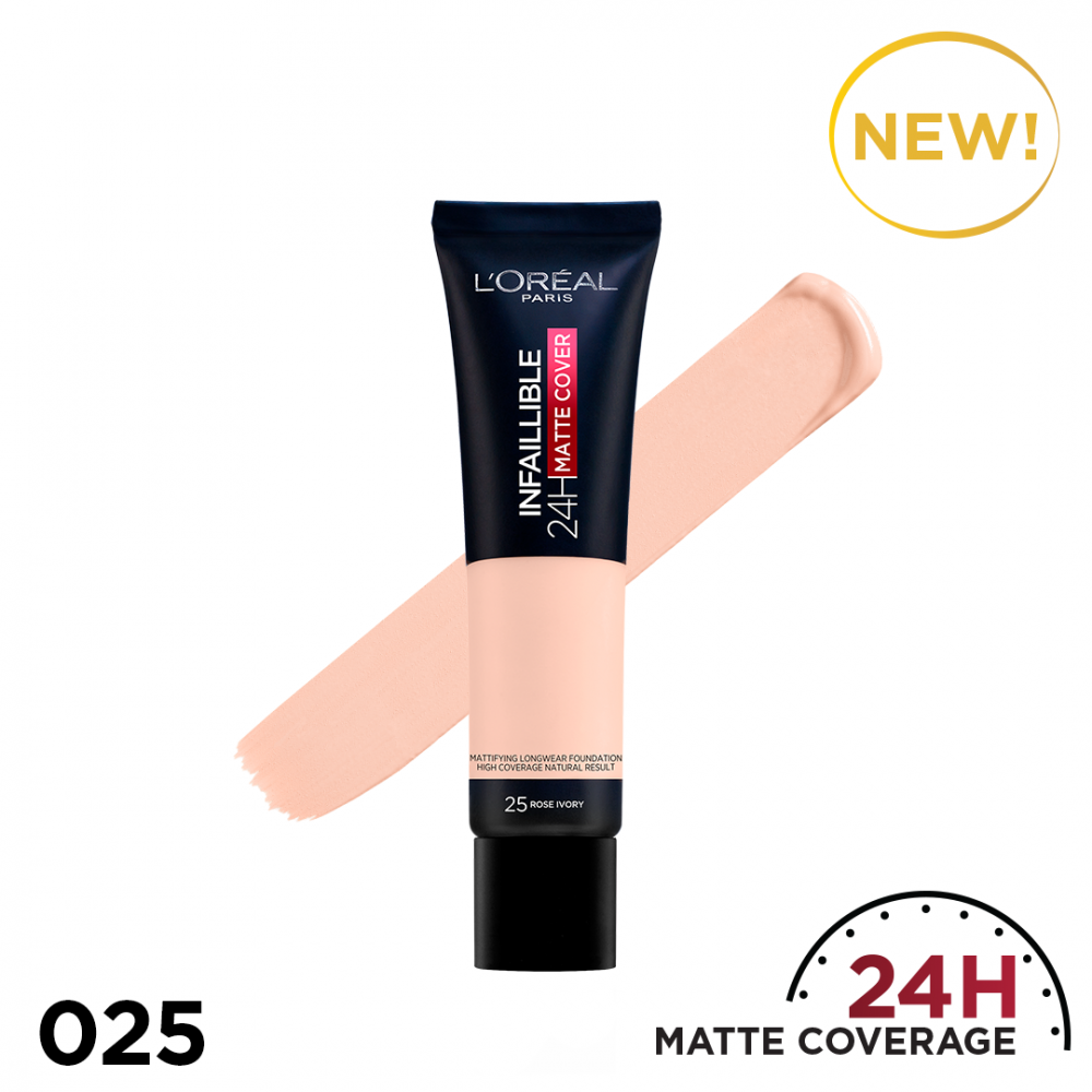 LOreal Paris - Infallible Matte Cover Foundation - 25 Rose Ivory