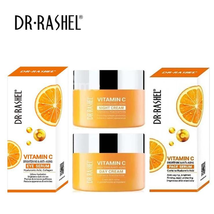 Dr Rashel Vitamin C series, Day and Night Creams + Serums, Pack of 4