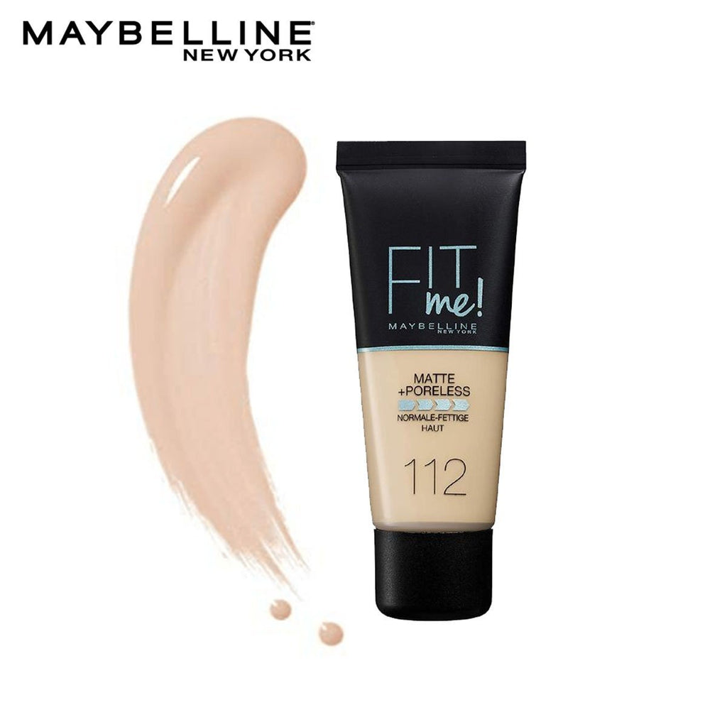 Maybelline - Fit Me Liquid Foundation Matte & Poreless - 112 Soft Beige