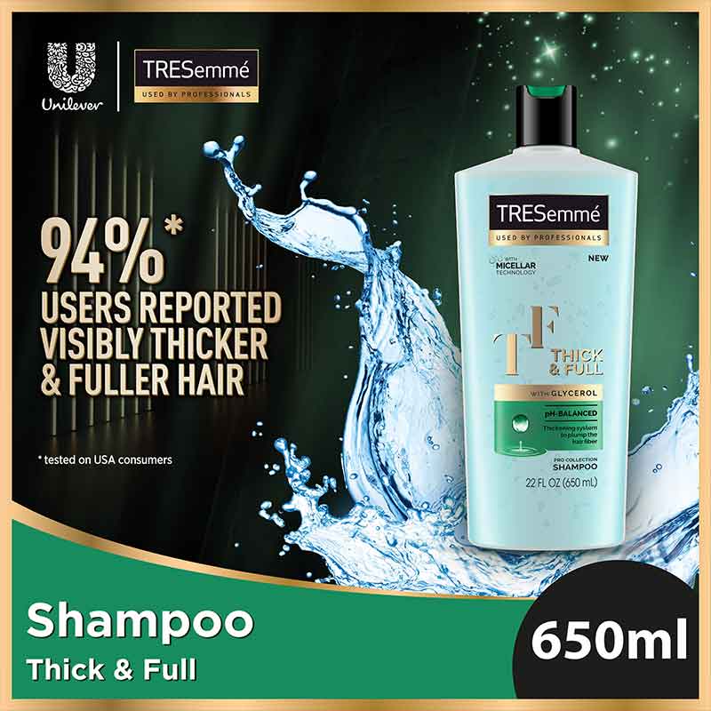 Tresemme Thick & Full PH-Balanced Shampoo, Pro Collection, 650-ml