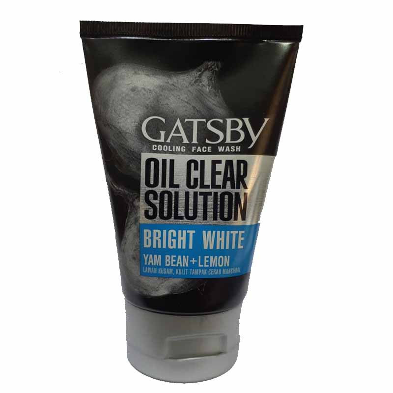 Gatsby Oil Solution Bright White Yam Bean+Lemon Men Face Wash 100-g