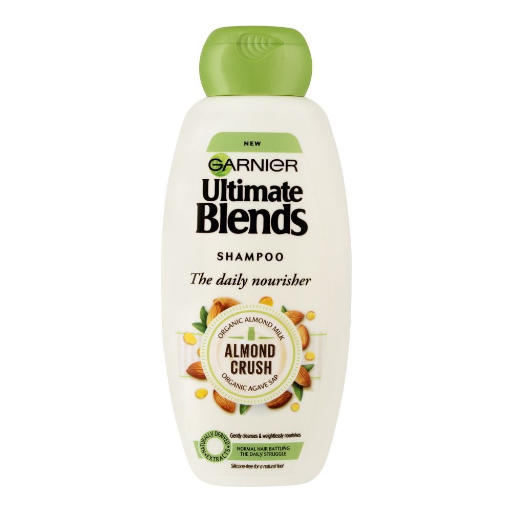 Garnier Ultimate Blends Almond Crush Daily Nourisher Shampoo, Normal Hair, 360-ml