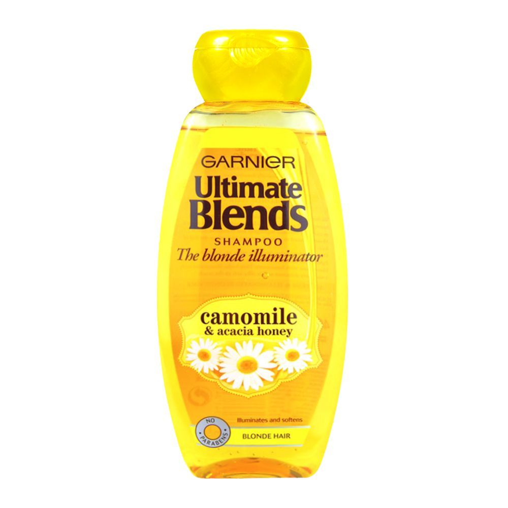 Garnier Ultimate Blends Camomile & Acacia Honey Blonde Illuminator Shampoo, Blonde Hair, No Paraben, 400ml